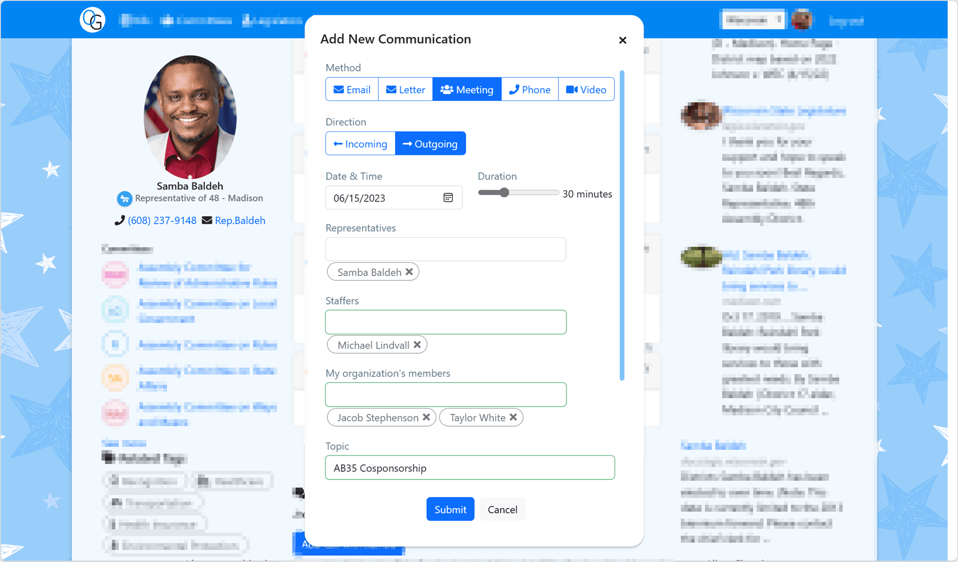 Tracking Your Communication Using OurGov’s CRM