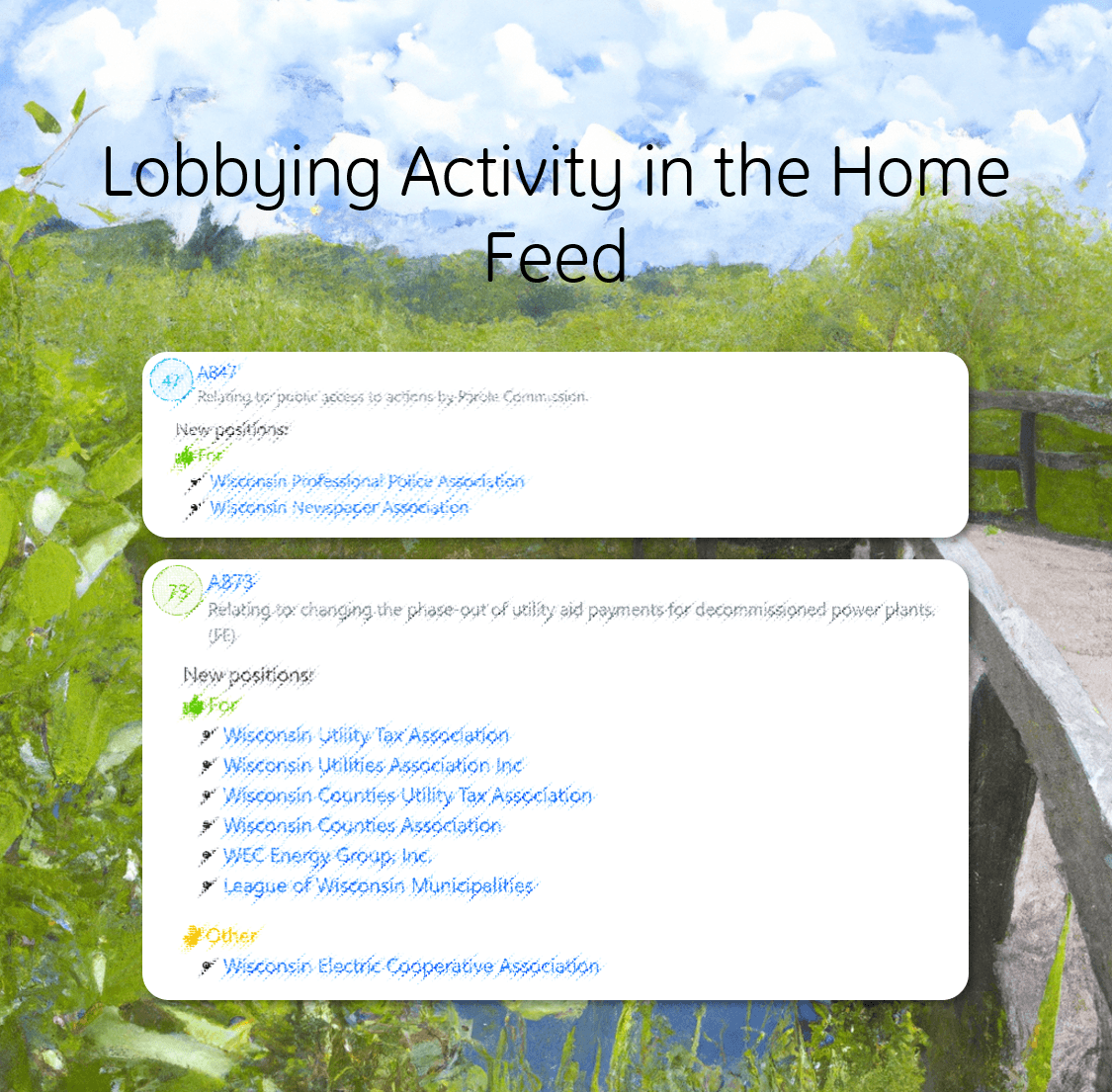 Stay Informed: Lobbying Activity in the Home Feed